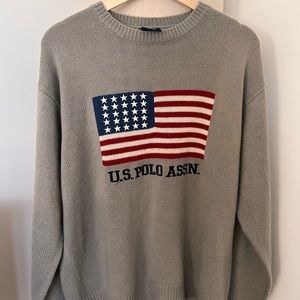 Vintage Polo American Flag Sweater
